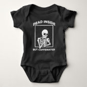 Dood in cafeïne Skeleton Coffee Romper (Voorkant)