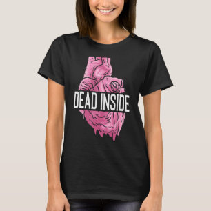 Dood Inside Anatomische Menselijk Hart Emo Gebroke T-shirt