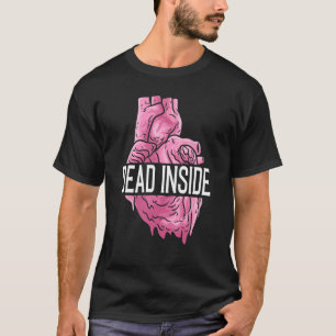 Dood Inside Anatomische Menselijk Hart Emo Gebroke T-shirt