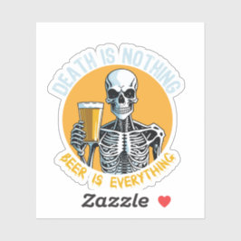 Dood is niets Bier is alles Sticker