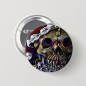 Dood kerstfeest ronde button 5,7 cm (Voorkant /achterkant)