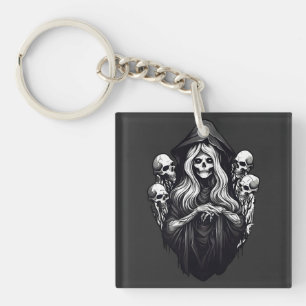 Dood met schedels sleutelhanger