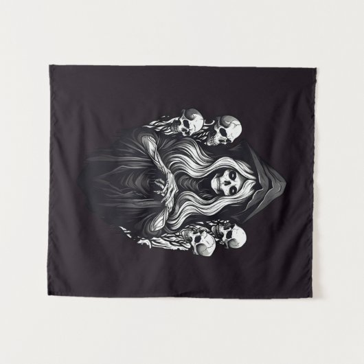 Dood met schedels wandkleed (Voorkant (horizontaal))