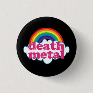 Dood Metaal regenboogontwerp Ronde Button 3,2 Cm