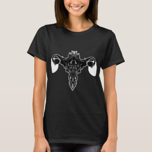 Dood Metaal Uterus Feminisme Symbool T-shirt