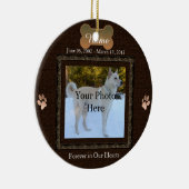 Dood of kat Pet Memorial Kerstmis Keramisch Ornament (Rechts)