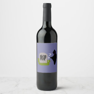 Dood op flessenlabels van begraafplaats Halloween Wijn Etiket