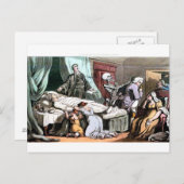 Dood op het doodsbed briefkaart (Voorkant / Achterkant)