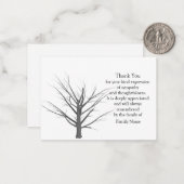 Dood Plant na begrafenis bedankt kaarten Notitiekaartje (Voorkant / Achterkant in situ)