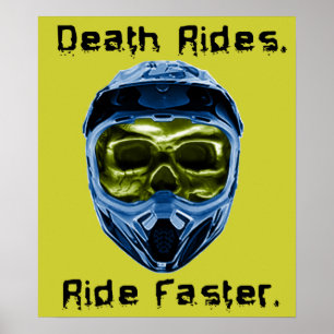 Dood Rijdt Dirt Bike Motocross Poster