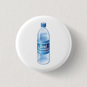 Dood Snowman Gesmolten gebotteld water Ronde Button 3,2 Cm