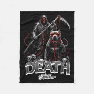 Dood Stalker Grim Reaper Hond Halloween Fleece Deken