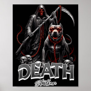 Dood Stalker Grim Reaper Hond Halloween Poster