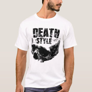 Dood stijl schedel ontwerp t-shirt