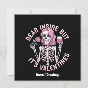 Dood van binnen maar het is grappige romantische V Kaart