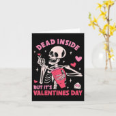 Dood van binnen, maar zijn Valentijnsdag Grappig S Kaart (Gele Bloem)