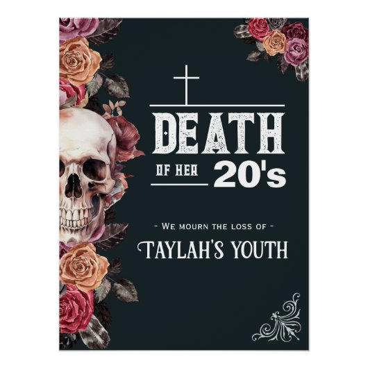 Dood van haar 20s, RIP Verjaardag Glossy Poster Perfect Poster (Voorkant)