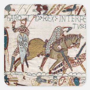 Dood van koning Harold (Bayeux Tapestry) Vierkante Sticker
