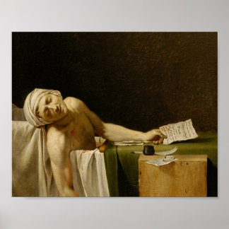 Dood van Marat door Jacques-Louis David Poster
