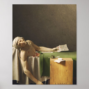 Dood van Marat door Jacques Louis David Poster