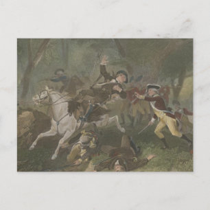 Dood van Patrick Ferguson op King's Mountain Briefkaart