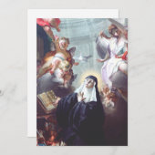 Dood van Saint Scholastica Bedankkaart (Voorkant / Achterkant)