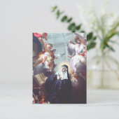 Dood van Saint Scholastica Briefkaart (Staand voorkant)