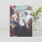 Dood van Saint Scholastica Feestdagenkaart (Staand voorkant)