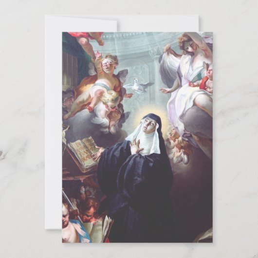 Dood van Saint Scholastica Kaart (Voorkant)