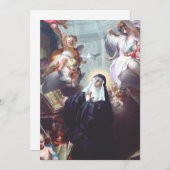 Dood van Saint Scholastica Kaart (Voorkant / Achterkant)