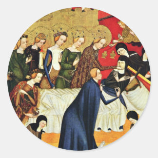 Dood van Sint-Clare door Meister von Heiligenkreuz Ronde Sticker