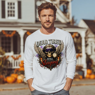 Dood Vermoeid Nog Steeds Halloween Aanvallen Tri-Blend Shirt