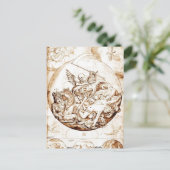 Dood versus Wereld briefkaart (Staand voorkant)