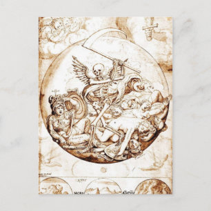 Dood versus Wereld briefkaart