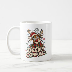 Dood verwarrend leuk rendier kerstcadeau koffiemok