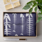 Dood visskelet Witte Botten Vist Humor Tissuepapier (Geschenk)