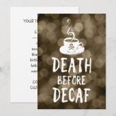 dood voor cafebloffkoffie kaart (Voorkant / Achterkant)