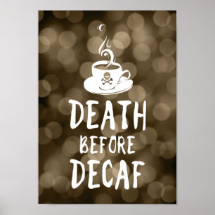 dood voor cafebloffkoffie poster