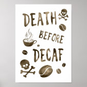 dood voor decaf bokeh poster (Voorkant)