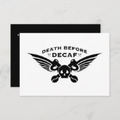 dood voor decaf kaart (Voorkant / Achterkant)