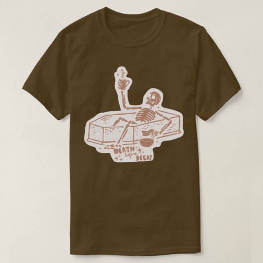 Dood voor Decaf-Sticker T-shirt (Design voorkant)