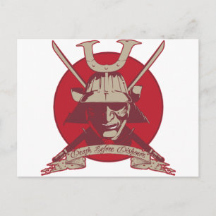 Dood voor Dishonor Samurai Briefkaart