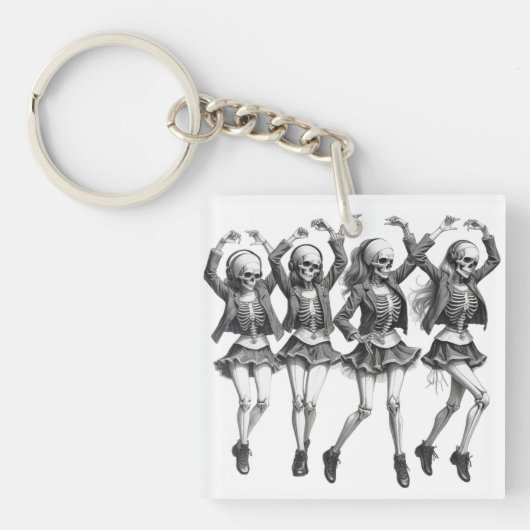 Dood vrouwen dansen sleutelhanger (voorkant)