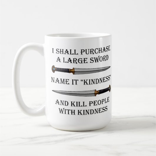 Dood ze met Kindness Funny Mug Koffiemok (Links)