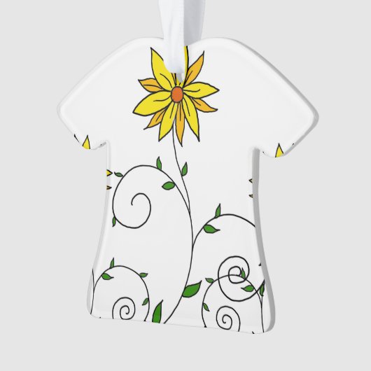 Doodart Whimsical Jaune Fleur (devant)