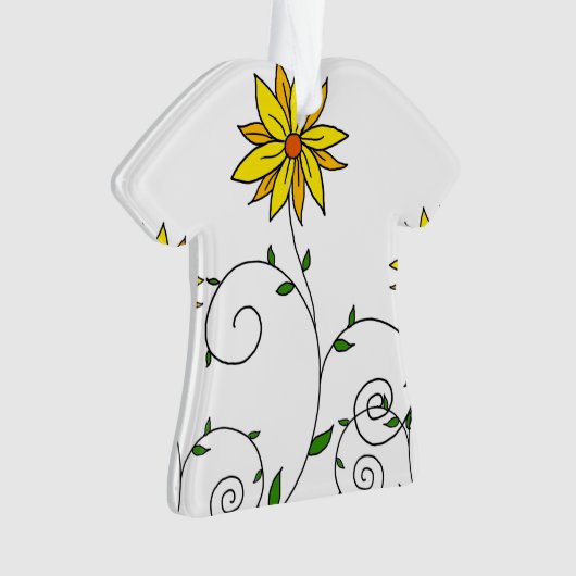 Doodart Whimsical Jaune Fleur (devant)
