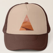 Doodduinen minimalistisch landschap trucker pet (Voorkant)