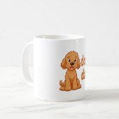 Doodé Chien papa Mug avec un mignon Chien (Devant gauche)