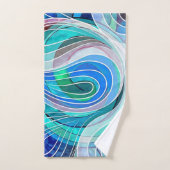 Doodé de la côte bleu méditerranéenne (Serviette à main)