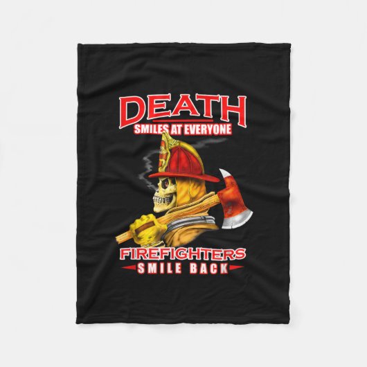 Doodglimlachen bij brandweermannen fleece deken (Voorkant)